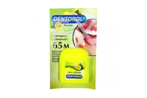 ДЕНТОРОЛ (DENTOROL) зубная нить 65м Лимонный Фреш Минт Восток